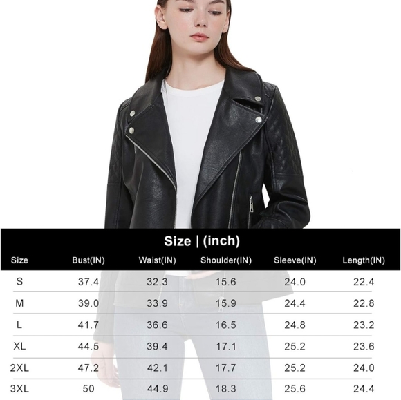 NWOT Faux Leather Jacket w/Silver Hardware & Zippered Pockets - Picture 9 of 10